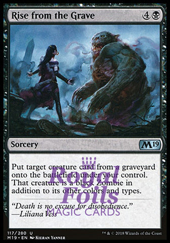 Rise from the Grave 2x FOIL M19 MTG Core Set 2019 Uncommon MINT black