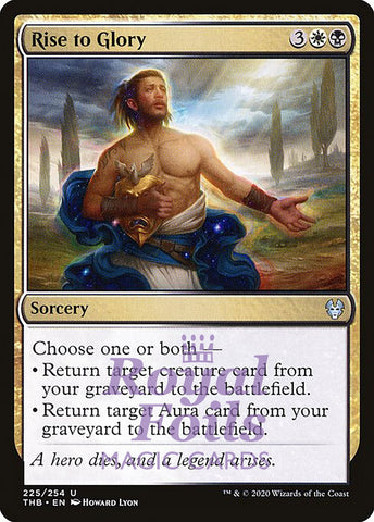 Rise to Glory 4x FOIL THB MTG Theros Beyond Death Uncommon MINT white black