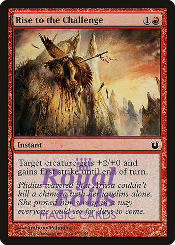 **4x FOIL Rise to the Challenge** BNG MTG Born of the Gods Common MINT red