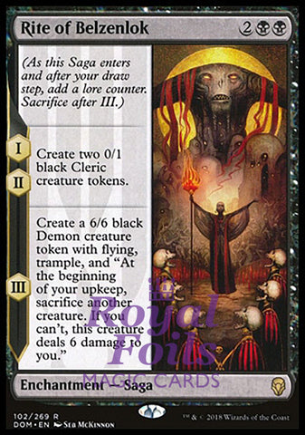 Rite of Belzenlok 2x FOIL DOM MTG Dominaria Rare MINT black