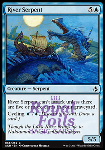 **4x FOIL River Serpent** AKH MTG Amonkhet Common MINT blue