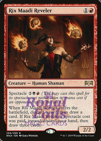 **1x FOIL Rix Maadi Reveler** RNA MTG Ravnica Allegiance Rare MINT red