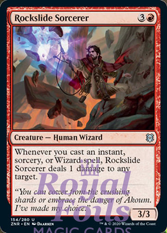 **4x FOIL Rockslide Sorcerer** ZNR MTG Zendikar Rising Uncommon MINT red