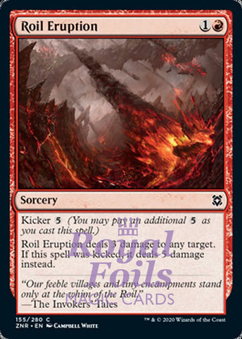 **4x FOIL Roil Eruption** ZNR MTG Zendikar Rising Common MINT red