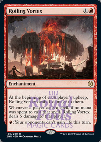 Roiling Vortex 1x FOIL ZNR MTG Zendikar Rising Rare MINT red