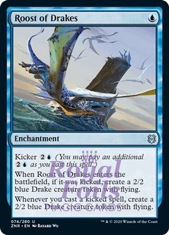 Roost of Drakes 4x FOIL ZNR MTG Zendikar Rising Uncommon MINT blue