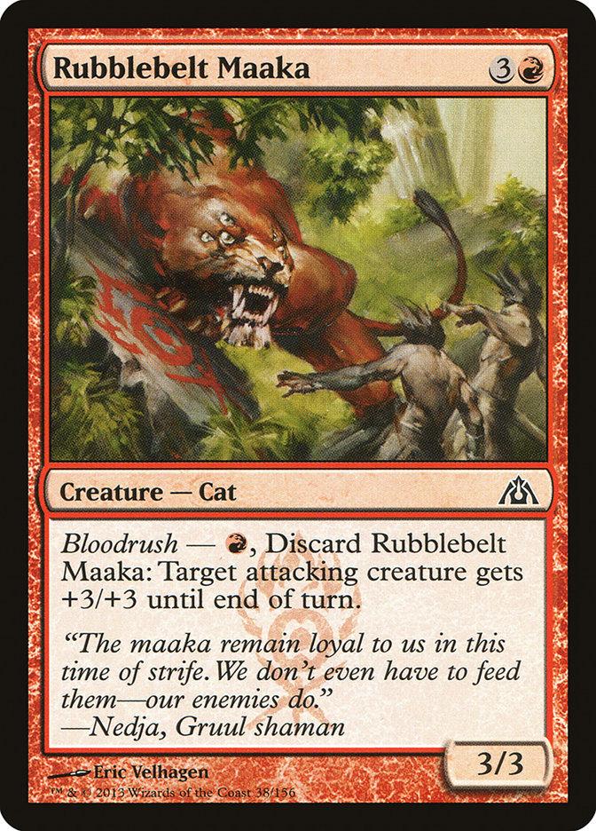 **4x FOIL Rubblebelt Maaka** DGM MTG Dragon's Maze Common MINT red