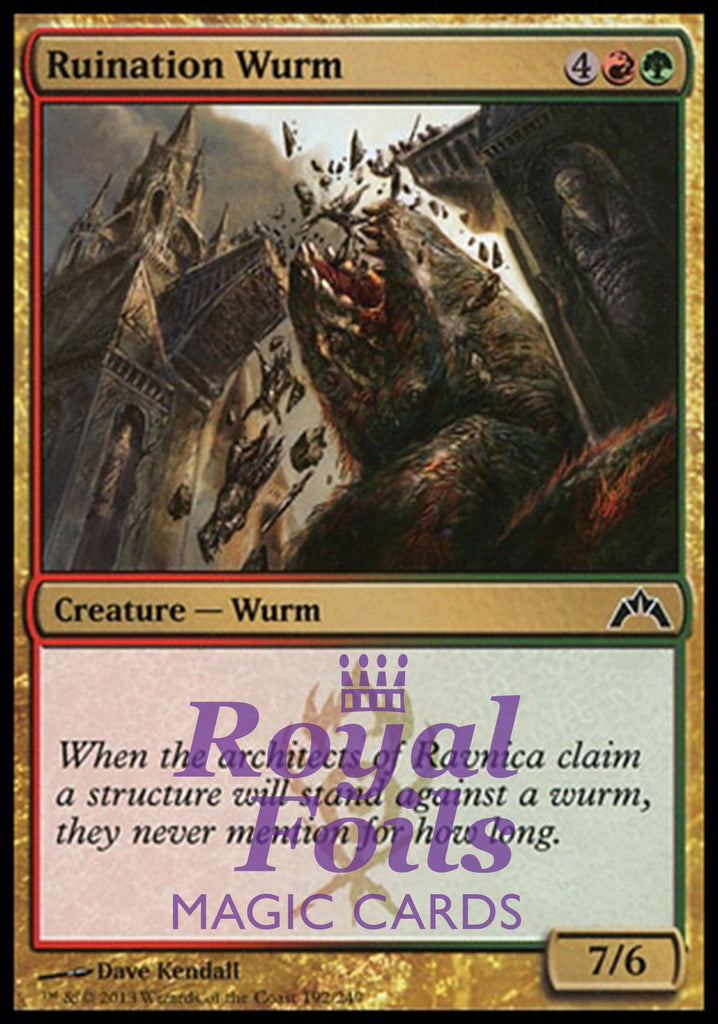 Ruination Wurm 4x FOIL GTC MTG Gatecrash Common MINT red green