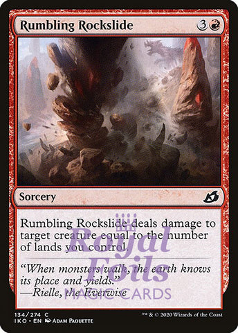 **4x FOIL Rumbling Rockslide** IKO MTG Ikoria Common MINT red