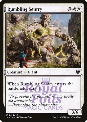 **4x FOIL Rumbling Sentry** THB MTG Theros Beyond Death Common MINT white
