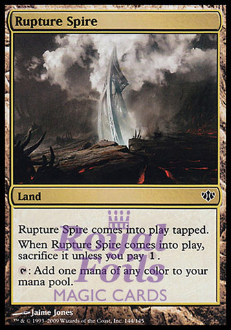 **4x FOIL Rupture Spire** CON MTG Conflux Common MINT land