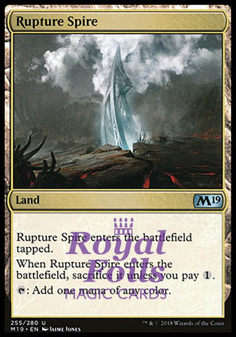 **2x FOIL Rupture Spire** M19 MTG Core Set 2019 Uncommon MINT land