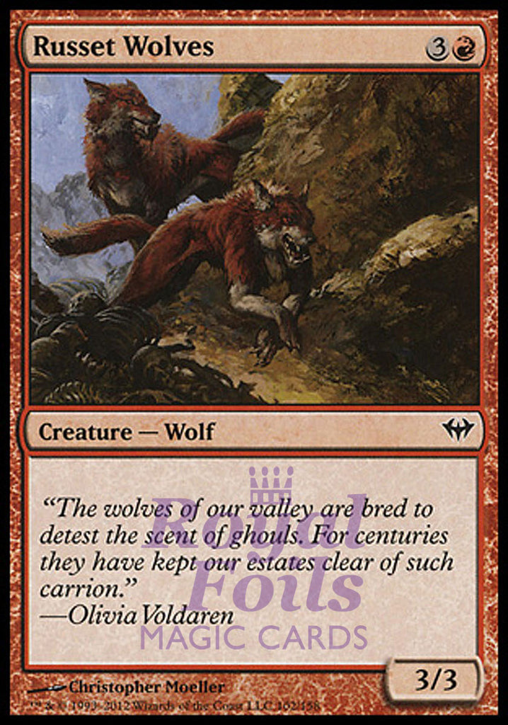 **4x FOIL Russet Wolves** DKA MTG Dark Ascension Common MINT red