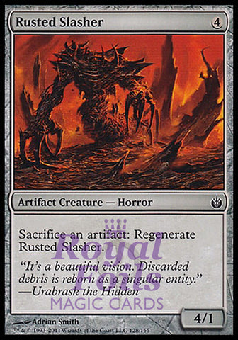 **4x FOIL Rusted Slasher** MBS MTG Mirrodin Besieged Common MINT artifact