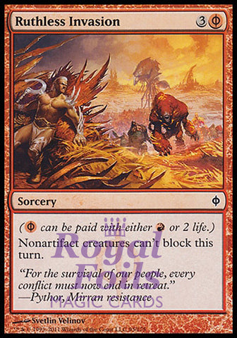 Ruthless Invasion 4x FOIL NPH MTG New Phyrexia Common MINT red