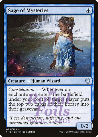 Sage of Mysteries 4x FOIL THB MTG Theros Beyond Death Uncommon MINT blue