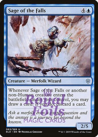 Sage of the Falls 4x FOIL ELD MTG Throne of Eldraine Uncommon MINT blue