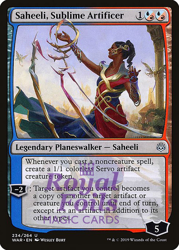 **1x FOIL Saheeli, Sublime Artificer** WAR MTG War of the Spark Uncommon MINT red blue