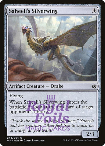 Saheeli's Silverwing 3x FOIL WAR MTG War of the Spark Common MINT artifact