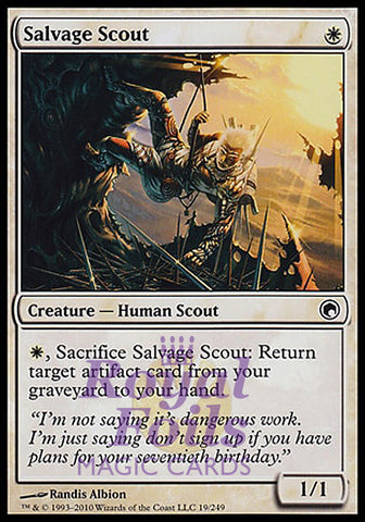 **1x FOIL Salvage Scout** SOM MTG Scars of Mirrodin Common MINT white