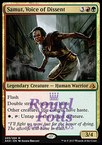 Samut Voice of Dissent 1x FOIL AKH MTG Amonkhet Mythic MINT red green
