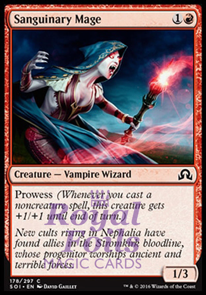 Sanguinary Mage 4x FOIL SOI MTG Shadows Over Innistrad Common MINT red