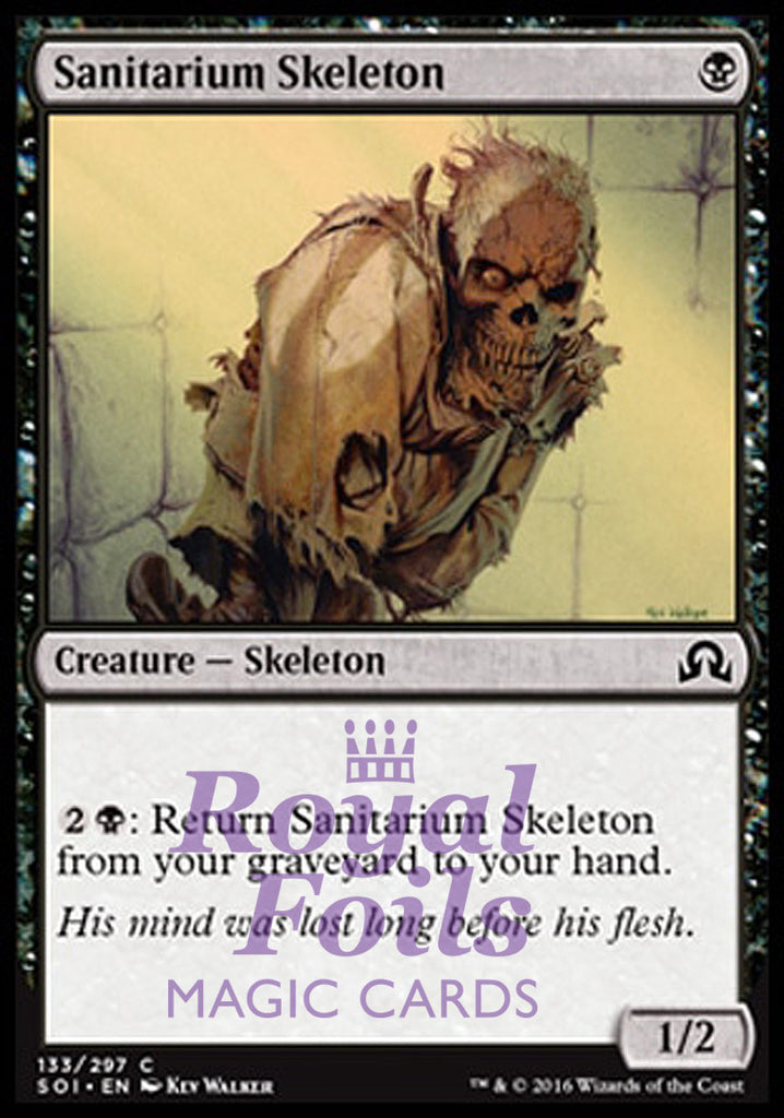 Sanitarium Skeleton 4x FOIL SOI MTG Shadows Over Innistrad Common MINT black