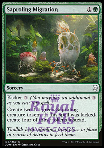Saproling Migration 2x FOIL DOM MTG Dominaria Common MINT green
