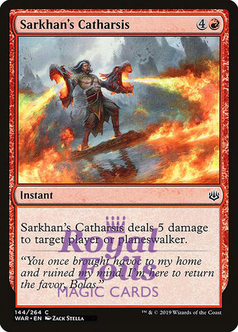 **3x FOIL Sarkhan's Catharsis** WAR MTG War of the Spark Common MINT red
