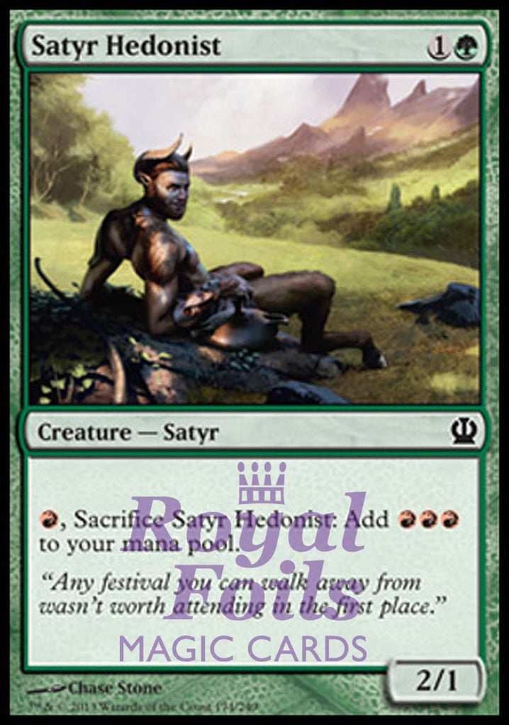 **4x FOIL Satyr Hedonist** THS MTG Theros Common MINT green