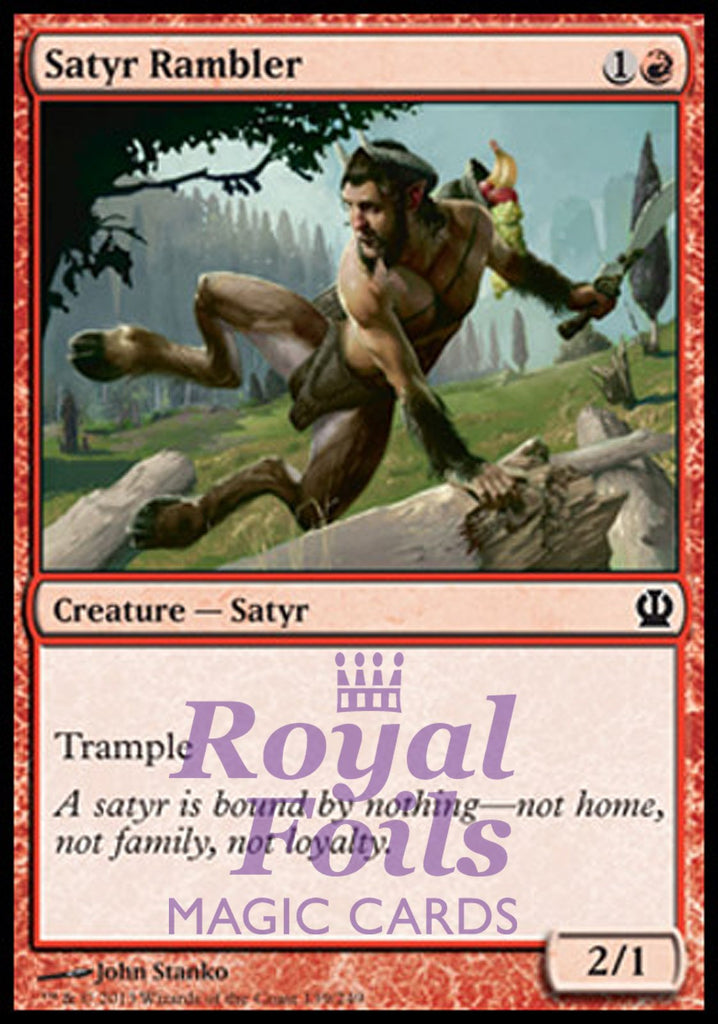 **4x FOIL Satyr Rambler** THS MTG Theros Common MINT red