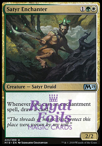 **1x FOIL Satyr Enchanter** M19 MTG Core Set 2019 Uncommon MINT green white