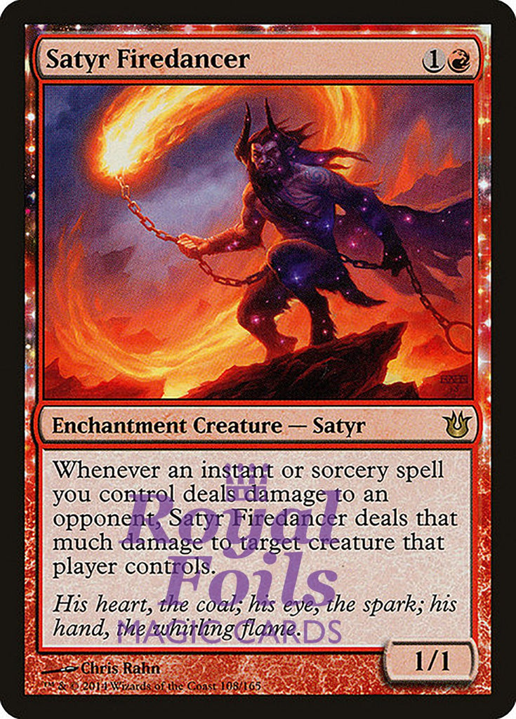 **1x FOIL Satyr Firedancer** BNG MTG Born of the Gods Rare MINT red