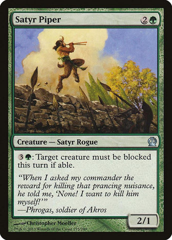 Satyr Piper 2x FOIL THS MTG Theros Uncommon MINT green