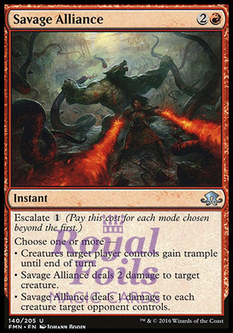 Savage Alliance 2x FOIL EMN MTG Eldritch Moon Uncommon MINT red