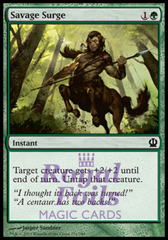 Savage Surge 4x FOIL THS MTG Theros Common MINT green