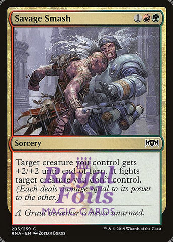 Savage Smash 4x FOIL RNA MTG Ravnica Allegiance Common MINT red green