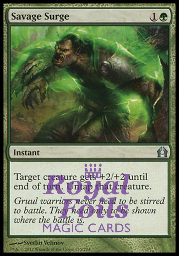 **4x FOIL Savage Surge** RTR MTG Return to Ravnica Uncommon MINT green