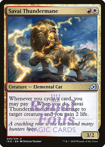 Savai Thundermane 4x FOIL IKO MTG Ikoria Uncommon MINT red white