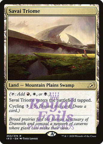 Savai Triome 1x FOIL IKO MTG Ikoria Rare MINT red white black land
