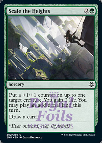 Scale the Heights 4x FOIL ZNR MTG Zendikar Rising Common MINT green