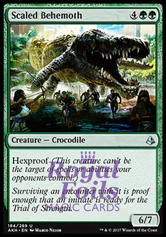 Scaled Behemoth 4x FOIL AKH MTG Amonkhet Uncommon MINT green