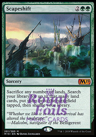 Scapeshift 1x FOIL M19 MTG Core Set 2019 Mythic MINT green