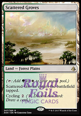 **1x FOIL Scattered Groves** AKH MTG Amonkhet Rare MINT land