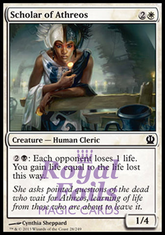 Scholar of Athreos 4x FOIL THS MTG Theros Common MINT white