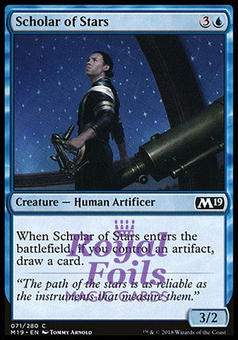 Scholar of Stars 4x FOIL M19 MTG Core Set 2019 Common MINT blue