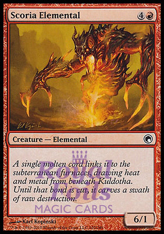 Scoria Elemental 4x FOIL SOM MTG Scars of Mirrodin Common MINT red