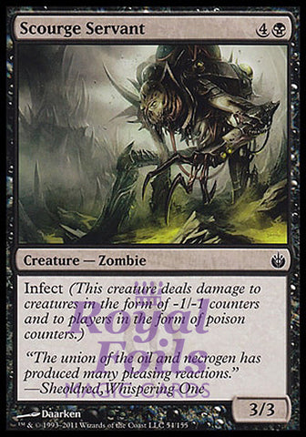 Scourge Servant 4x FOIL MBS MTG Mirrodin Besieged Common MINT black