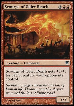 **2x FOIL Scourge of Geier Reach** ISD MTG Innistrad Uncommon MINT red