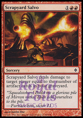 Scrapyard Salvo 4x FOIL NPH MTG New Phyrexia Common MINT red